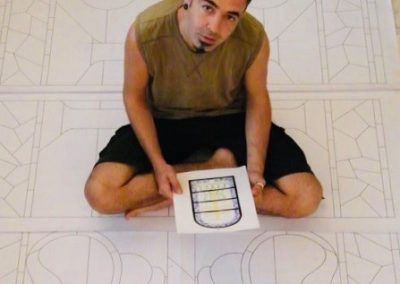 Stained glass course Italy Diego Tolomelli