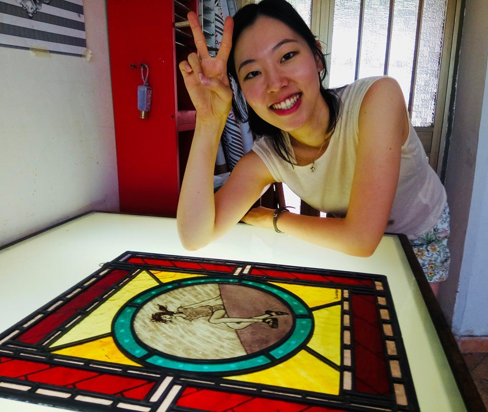 Stained glass course in Italy