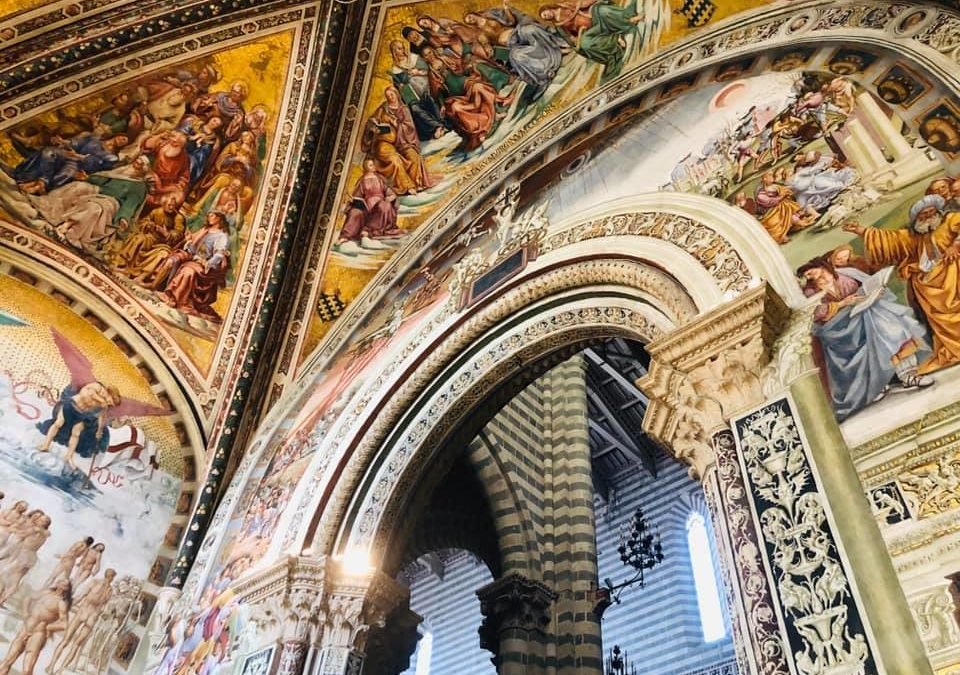 Orvieto and its duomo with frescoes by Luca Signorelli.