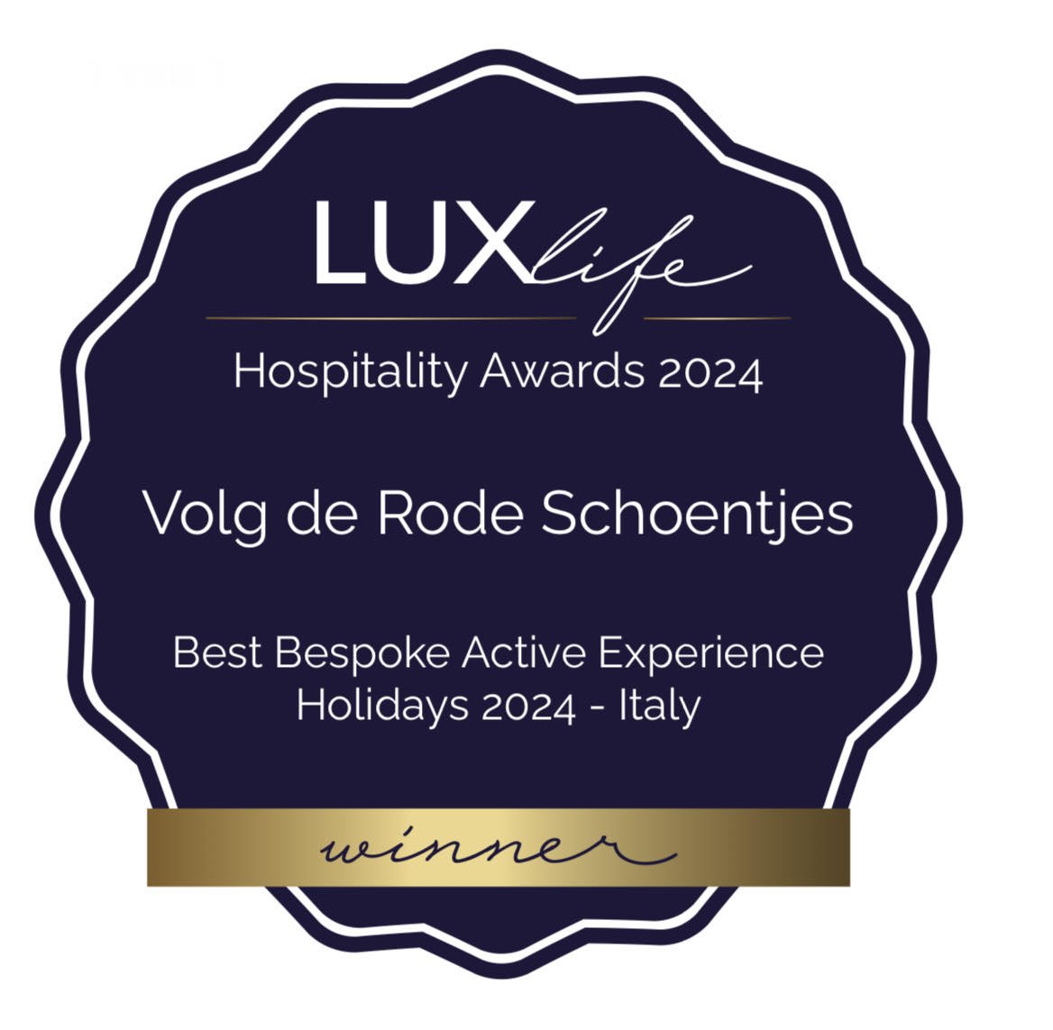 Award 2024 Best Specialist Italian Holiday Agent 2020